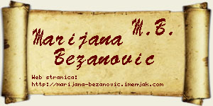 Marijana Bežanović vizit kartica